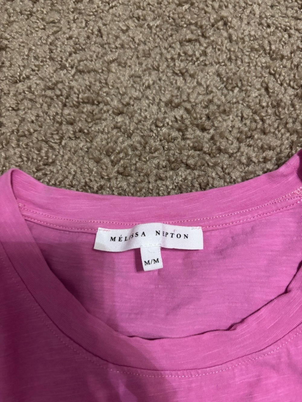 Melissa Nepton Marbella Pink Ruffle Sleeve Top Small 100% Cotton - Picture 3 of 6